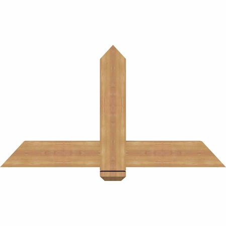 Ekena Millwork Eugene Smooth Timber Gable Bracket, Western Red Cedar, 48"W x 26"H x 3 1/2"D x 5 1/2"F, 13/12 Pitch GBW048X26X0406EUG00SWR